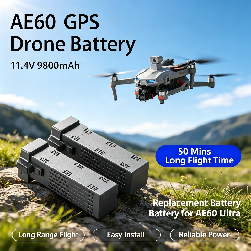 Drone Battery Li-Ion - AE60 GPSドローンバッテリー 11.4V 9800mAh AE60ウルトラドローン用バッテリー 飛行時間50分