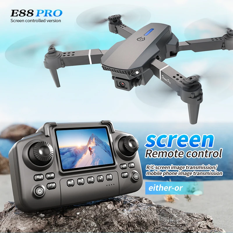 プロフェッショナルE88 PROドローン、スクリーン付き8K - Drone Battery Case のレビューと価格