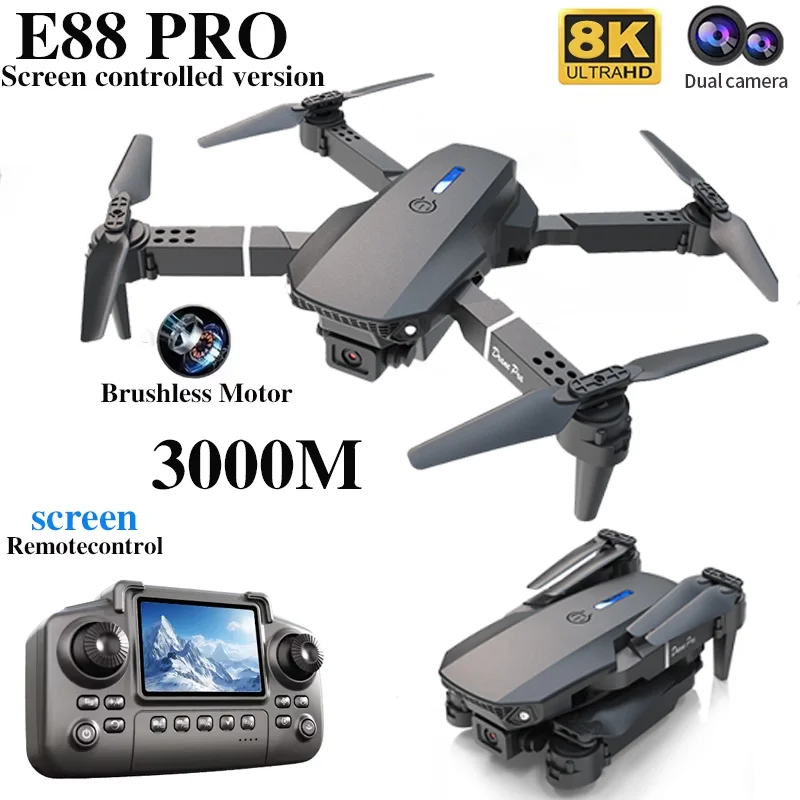 プロフェッショナルE88 PROドローン、スクリーン付き8K - Drone Battery Case のレビューと価格