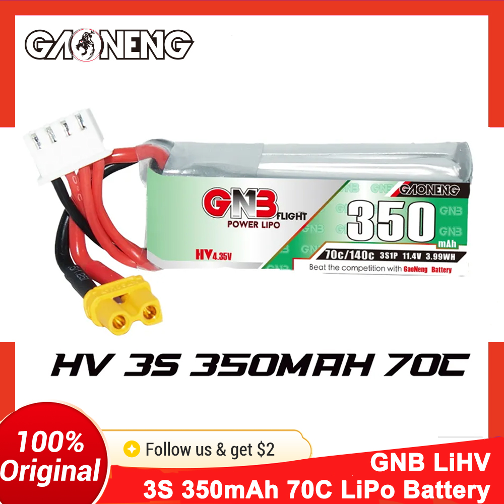 Gaoneng GNB 350mAh 3S 70C LiPo - Drone Battery Li-Ion のレビューと価格