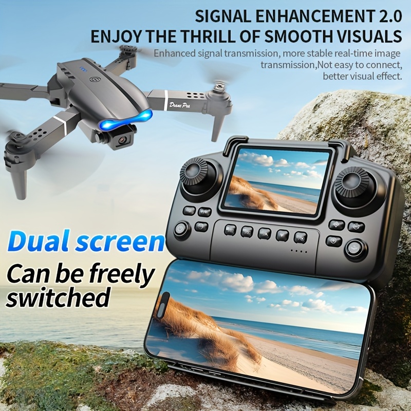 E99 PRO MAX：デュアルHDカメラ、画面付きリモコン - Drone Battery Case のレビューと価格