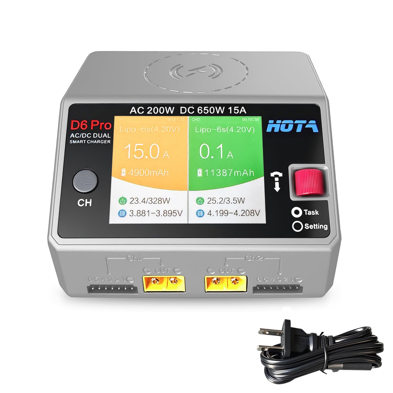 NEW HOTA D6 Pro グレー AC 200w DC - Drone Battery Smart のレビューと価格
