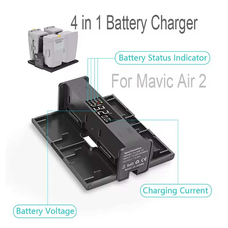 4 in 1 ポータブル折りたたみ充電ハブ Mavic Ai - Drone Battery Smart のレビューと価格