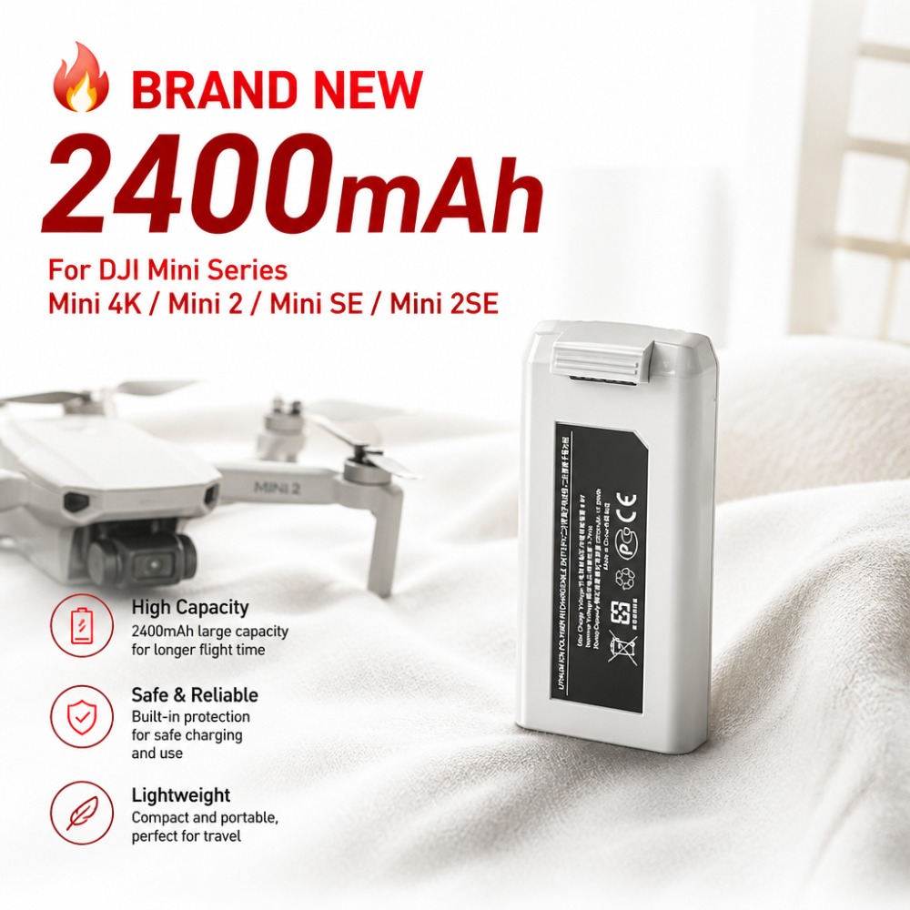 DJI Mini 4K/Mini 2/SE/2SE用2400 - Drone Battery Smart のレビューと価格