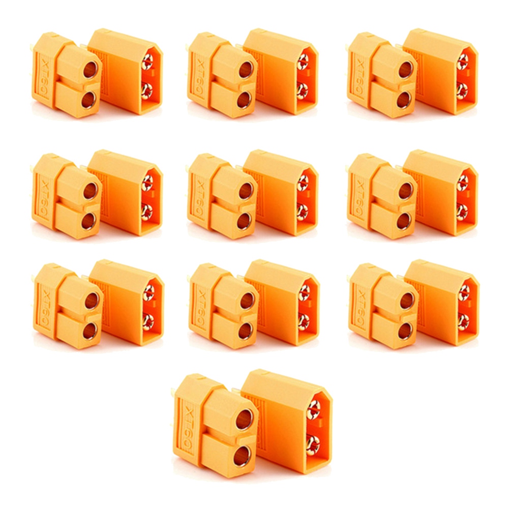T34C 10ペア XT-60 オス・メス コネクタープラグ - Drone Battery Connector のレビューと価格